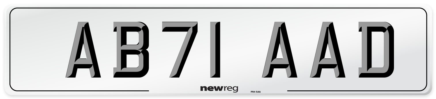 AB71 AAD Number Plate from New Reg